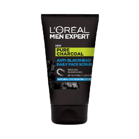 L'Oréal Paris Pure Charcoal Anti-blackhead Daily Face Scrub Ansikte Herr Grå ONESIZE