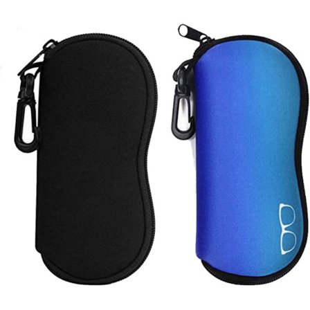 2 stk. Neopren Brilleetui, Mykt Brilleetui, Bærbart Glas