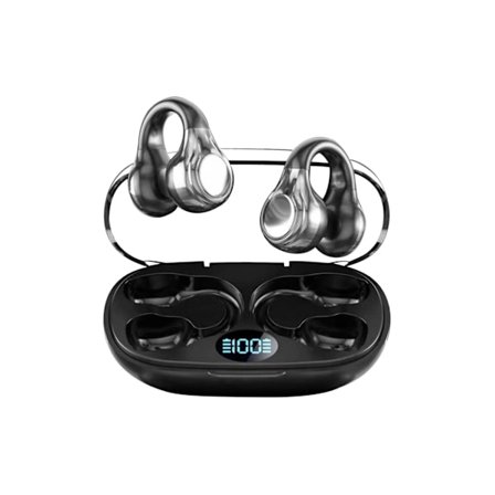 Öppna Hörlurar Benledning Inbyggd Bluetooth Svart
