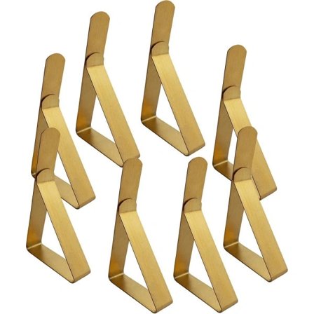 【PP】Dugklemmer 8 stk Justerbare Dugklemmer Rustfrit Stål Dugklemme Metal Dugklemme til Fiksering af Dug Hjemme, Gylden