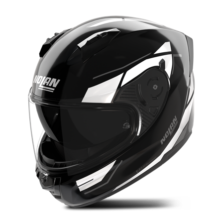Integralhjelm Nolan N60-6 Sincrono Sort/Hvid/Metal XL