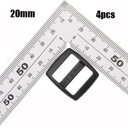 4st Webbing Rem Spänne Slider Fästelement 20MM