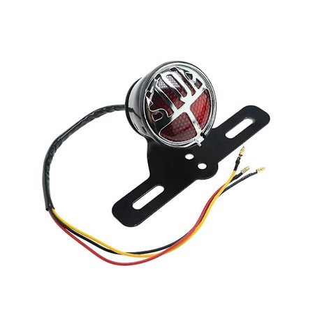 Motorcykel LED Retro Bakljus Stopp Bakljus Nummerplåt Baklampa För Chopper Cafe
