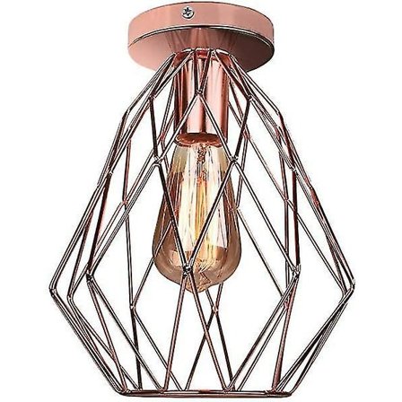 Nordisk Sort Rosenguld Loftlampe Vintage Geometrisk