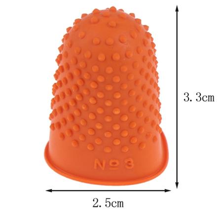 5st Räknekon Gummi Fingerborgsskydd Sy Quilter Fing Orange