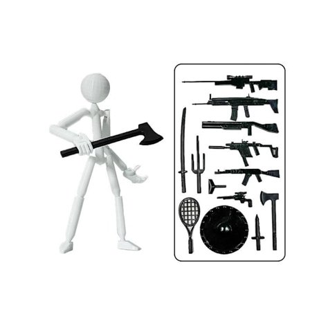 Multi-ed Multi Stickman Leksak Rörlig 3D-Printad Mannekängfigur