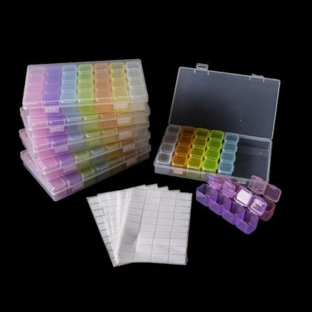 6-pack 28-fack Diamond Painting-låda med organiserare, 5D Diamond Painting-tillbehör, Diamond-organiserare