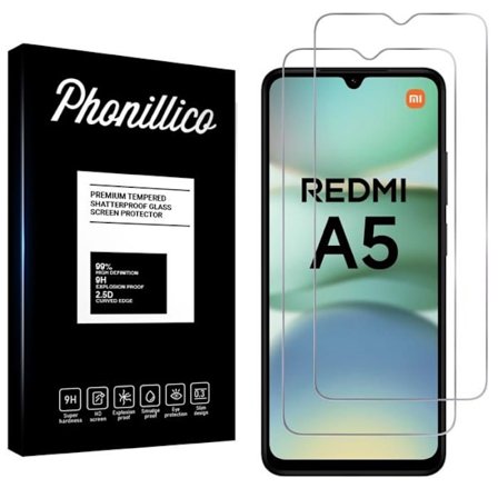 Hærdet Glas - Phonillico - Xiaomi Redmi A5 4G - Pakke med 2 - Ridsefrit - Skærmbeskyttelse