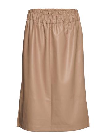 Helgasz Skirt Knelangt Skjørt Beige Saint Tropez