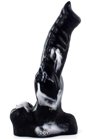 Mamthy Dildo Black/White 26 cm Dragon dildo - Blushme.se