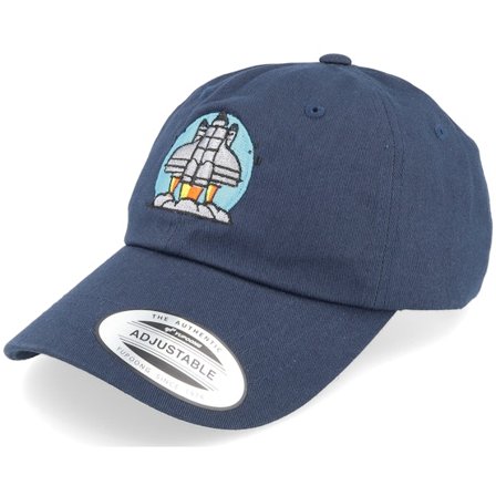 Abducted - Blau unconstructed Cap - Space Rocket Launch Navy Dat Cap / Unstructured @ Hatstore