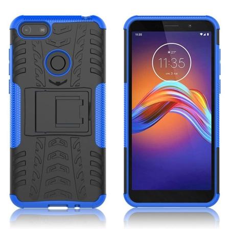 Offroad cover - Motorola Moto E6 Play – Sort / Blå Blue