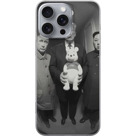 Yhteensopiva Puhelinkuori Apple Apple iPhone 16 Pro Max Mustavalkoinen taideteos surrealistisella poliittisella symboliikalla ja odottamattomalla kont