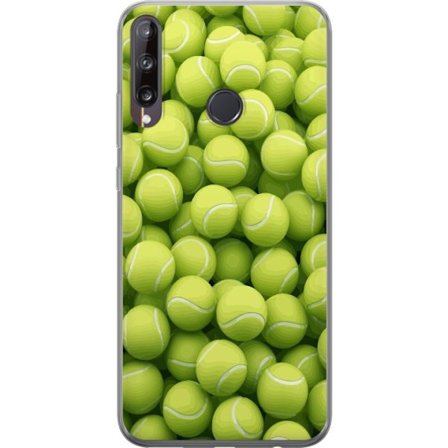 Kompatibel Mobilcover til Huawei Huawei P40 lite E Mønster af grønne tennisbolde i høj detalje, sporty motiv med gentagende tekstur og stærke farv