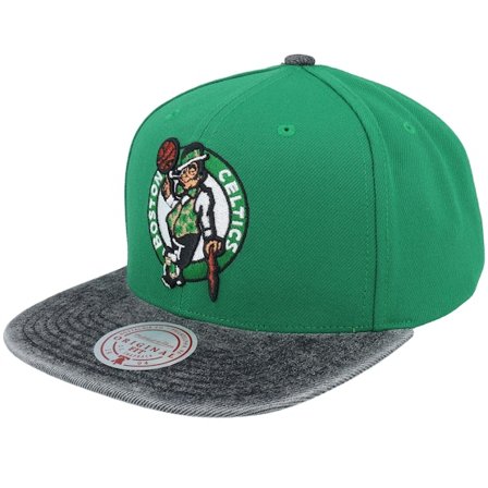 Mitchell & Ness - NBA - Green - snapback - Cap - Boston Celtics Denim Patchwork Green/Black Snapback - Hatstore