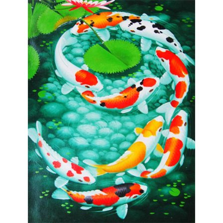 30x40cm 5D DIY Diamantmaleri Fuld, Série Poissons#E, DIY Diamant