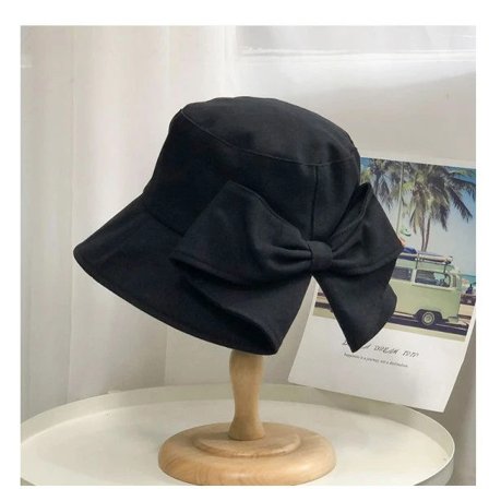 Båthatt Dame Stor Skygge Hatt Tidlig Vår Fiskerhatt Allsidig Hepburn Solhatt, Svart