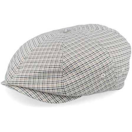 Brixton - Schwarz Flatcap Cap - Brood Lw Off White/Black/Grey Houndstooth Snap Cap @ Hatstore