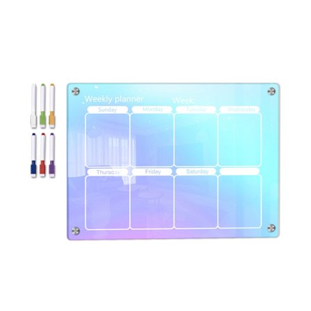 Magnetisk kalender Whiteboard Kjøleskap Ukentlig Månedsplanlegger Kalender for kjøkken Dagligvare Handleliste Gjøremålstavle