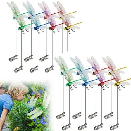 16 stk. Kunstige guldsmedeklemmer til udendørs brug 3D Guldsmededekor Havearbejde, 3D Guldsmede Have Dekorative klemmer