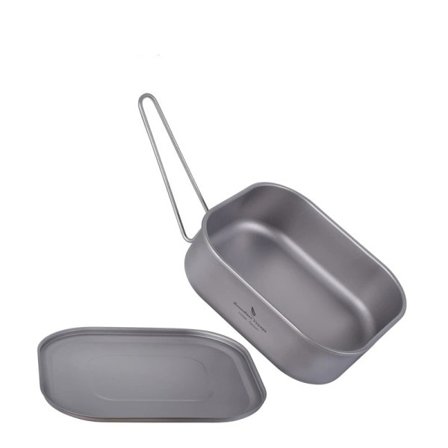 1000ml Militær Rodder Tin Titanium Frokost Box Camping Bento Box