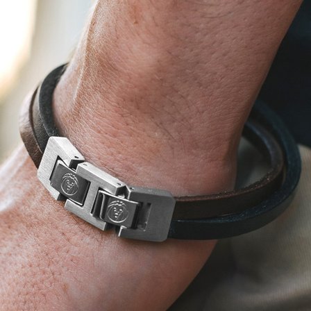 Dark & Steel Roy Single Wrap Bracelet for Men - Leather bracelets