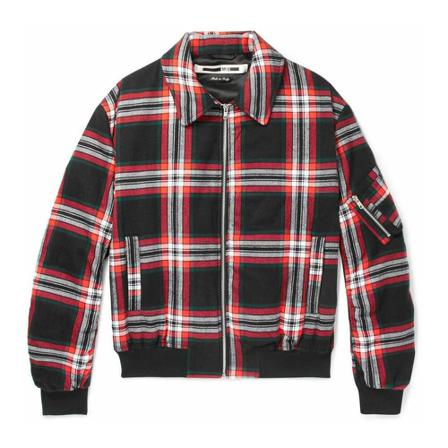 Alexander McQueen, Mcq Quilted Checked Bomber Jacket Czerwony, Mężczyzna, Rozmiar: L