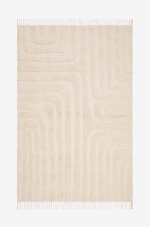 KM Home - Puuvillamatto Marocko - Beige - Puuvilla- & räsymatot - 200X300 - - Homeroom