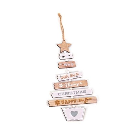 God Jul Ornament Bokstäver Trä Hängande Skylt Julgran Hänge Dekor