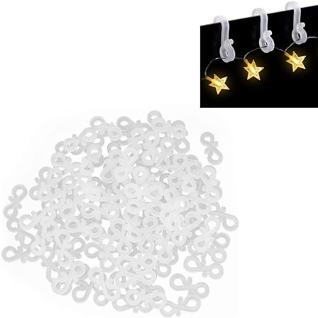 100 stk. plastik julelys kroge supermarked prøve