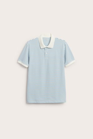 Kappahl | Raidallinen pikee Sininen M | Sininen