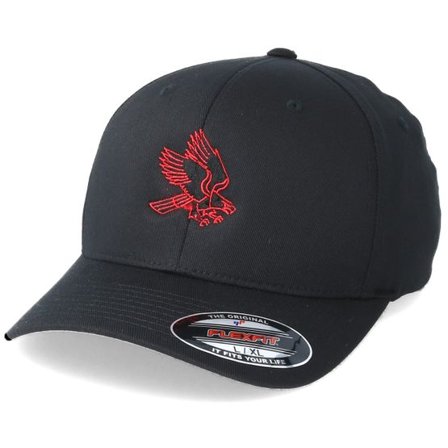 Eagle - Svart flexfit Keps - Eagle Red/Black Flexfit @ Hatstore
