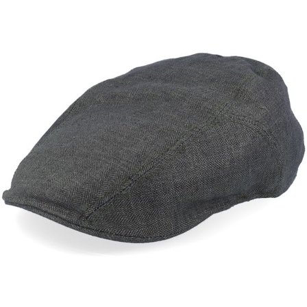 Stetson - Grön flatcap Keps - Ivy Cap Linen Olive Herringbone Flat Cap @ Hatstore