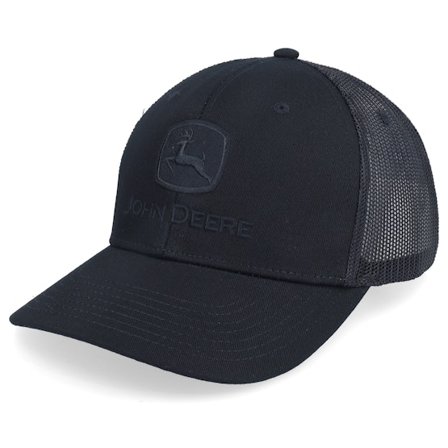 John Deere - Zwart trucker Cap - Blackout Mesh Back Black Trucker @ Hatstore