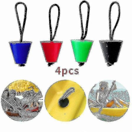 4 stk. Gummi Propper Drænhuller Universal Kajak Kano Båd Bundprop