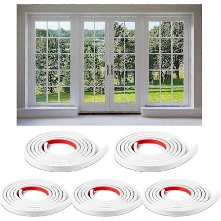 Rolls Total 10 Meter Vinduesgitter Indsatser Gitterkit Selvklæbende Skala og Fastgør