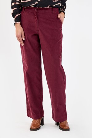 SIGNATURE - Bukser - Bordeaux - Let Fløjl