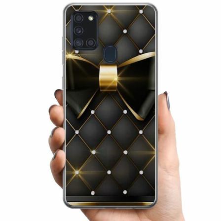 Samsung Galaxy A21s Tpu Mobilskal Gyllene Rosett