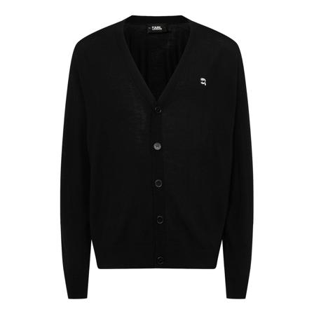 Karl Lagerfeld Vest Ikonik 2.0 Merino , Zwart , Heren , Maat: M Vesten