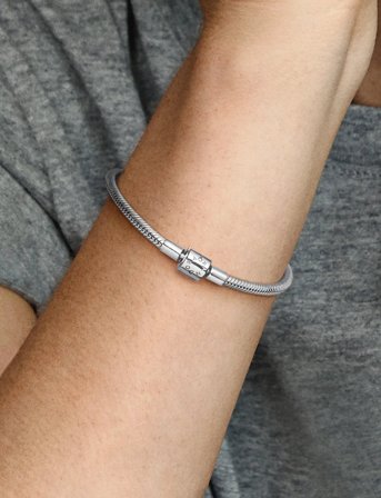 Pandora Snake Chain Sterling Silver Bracelet - Silver - 16 CM