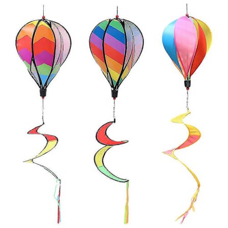 3 st Färgglada väderkvarnar Dekorativa vindspel Varmluftsballong Vindstrumpa Vindstrumpa[D]