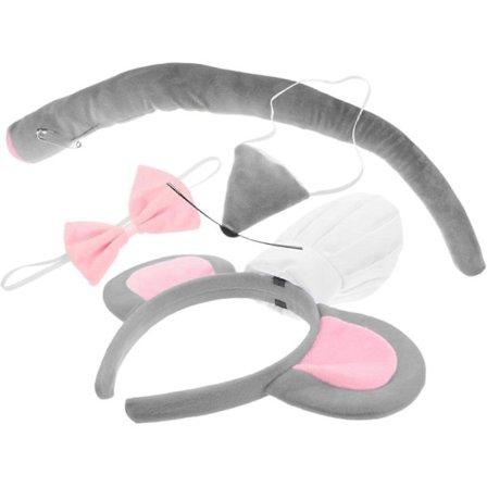 Musekostumesæt til voksne Museører Pandebånd Butterfly Næse og Hale