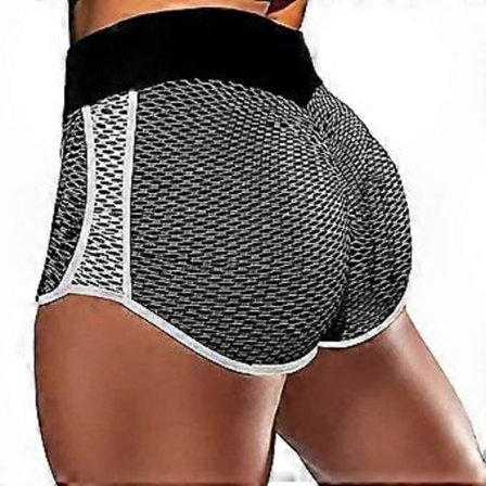 Korkeavyötäröiset, rypytetyt pyöräilyshortsit naisille - Vatsan hallinta, takapuolen kohotus, täydelliset joogaan ja kuntosaliharjoitteluun