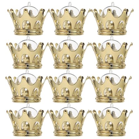 1 Sæt 12 Stk. Hule Krone Bryllupsslikæsker Slikopbevaringsæsker Pakkeetuier