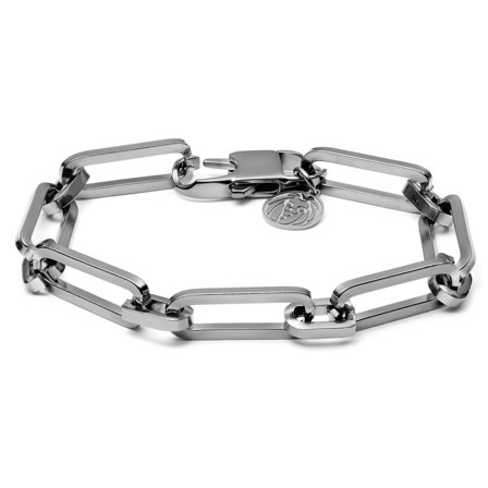 Pulseira Corrente Prateada Cedric Amager para homens - Pulseiras em aço