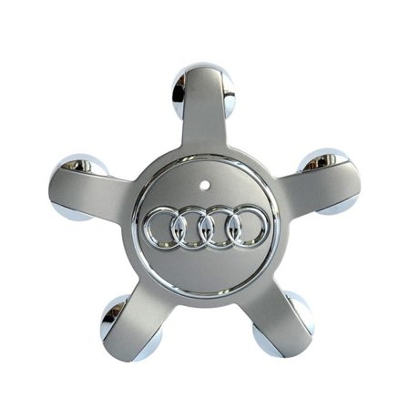Passer Audi 134mm Fem-Klo Navkapsel Logo A3 Q3 Q5 S3-Audi 5-Klo Konkav Grå (fire pakning)