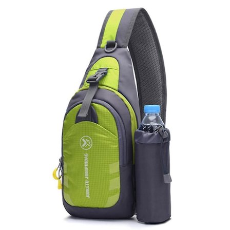 JUNLETU Herr Dam Bröstväska Nylon Enstaka Axel Crossbody Väska med Avtagbar Flaskväska