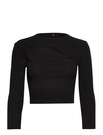 Onllurri Life 7/8 Cut Out Top Jrs T-shirts & Tops Long-sleeved Musta ONLY