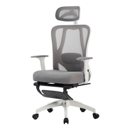 Ergonomisk fåtölj - Sevencomfort - Justerbar sits - Ländryggsstöd - Belastning 200KG - Grå