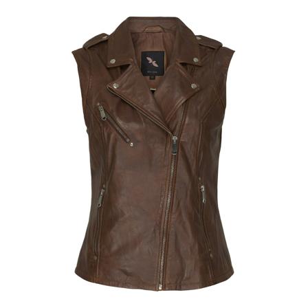 Btfcph Biker West Leather , Bruin , Dames , Maat: 2XL Leren en Suède Jassen